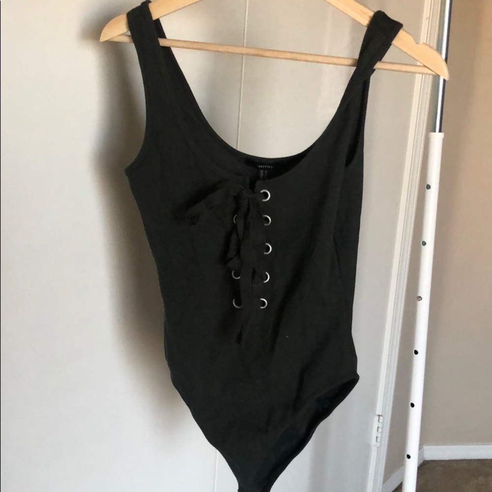 Olive green bodysuit